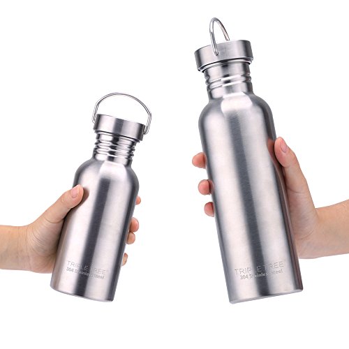 Stainless Steel 34 oz Water Bottle for Cyclists and Hikers - BPA Free