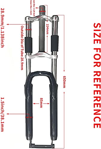 26 Black Triple Tree Suspension Fork for Electric Bike