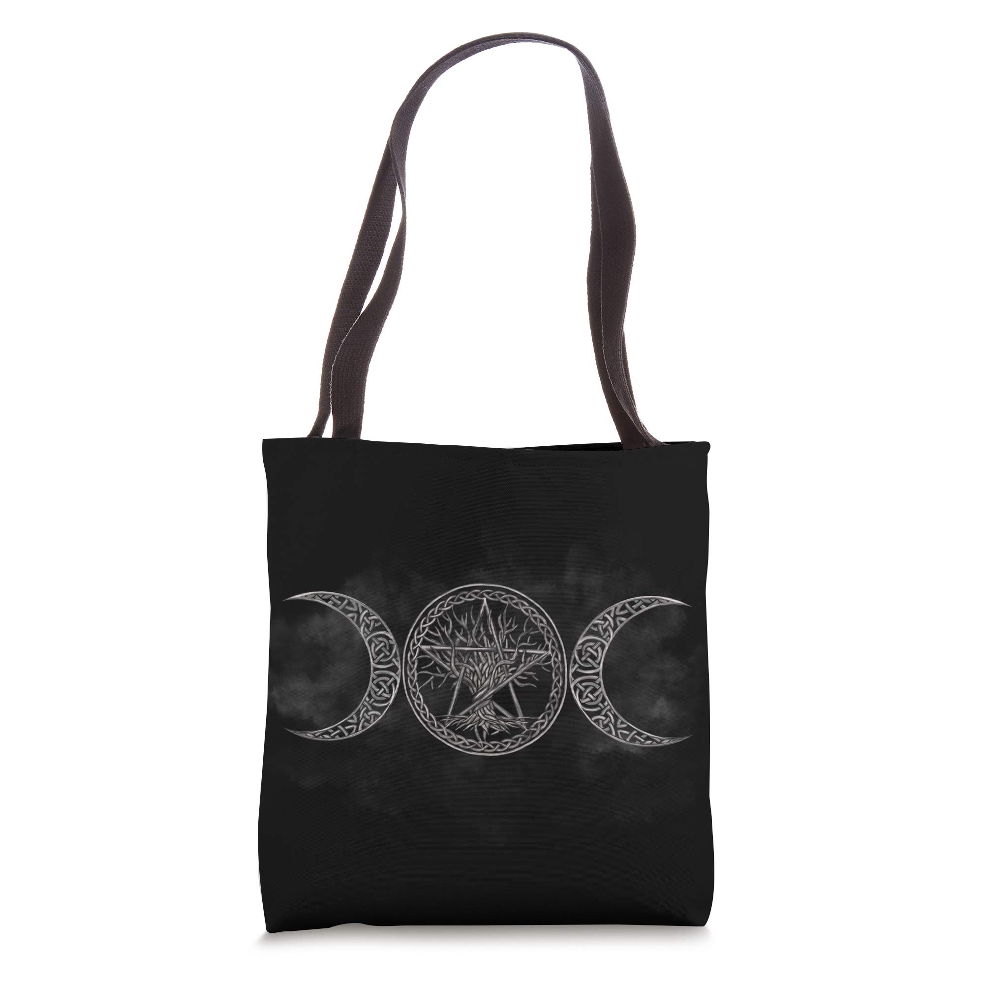 Wiccan and Pagan Believers' Triple Moon Tote Bag