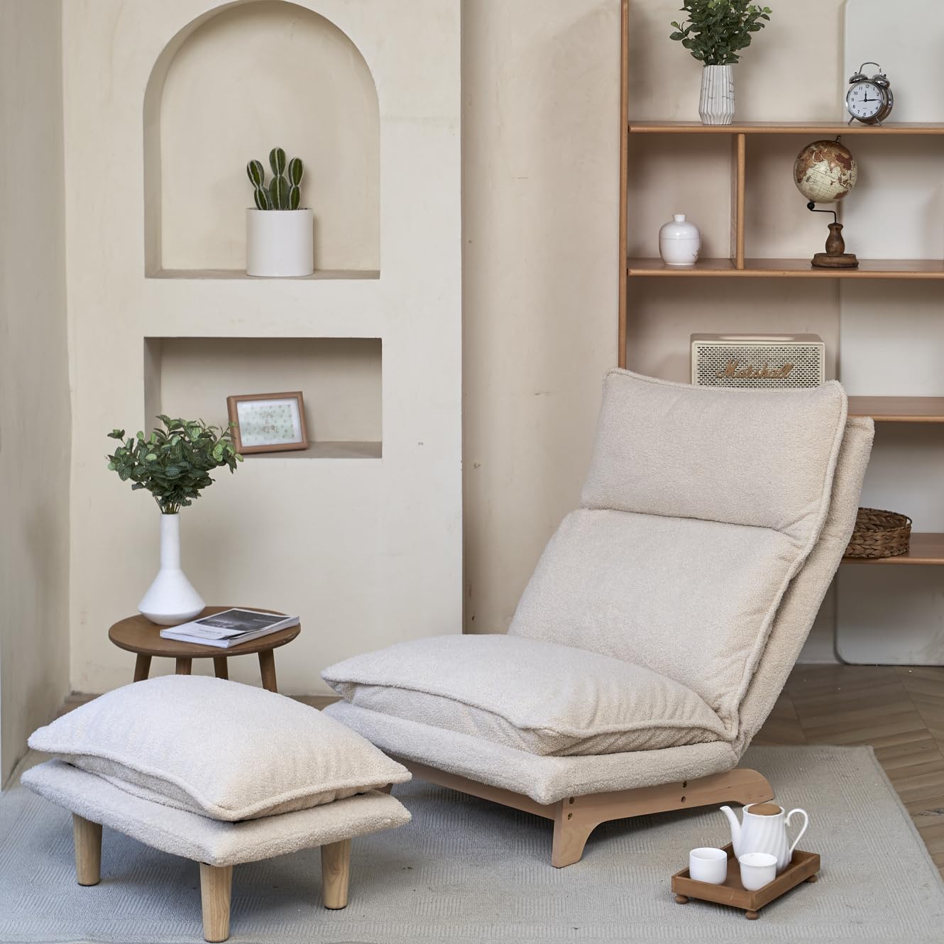 Cozy Footstool Sofa for Living Room and Bedroom