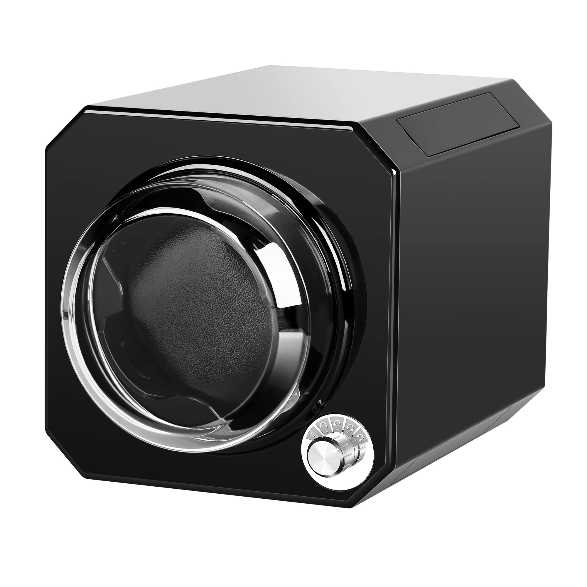 Automatic Watches Single Watch Winder: Black Shell, Stackable, Japanese Motor, Battery or USB