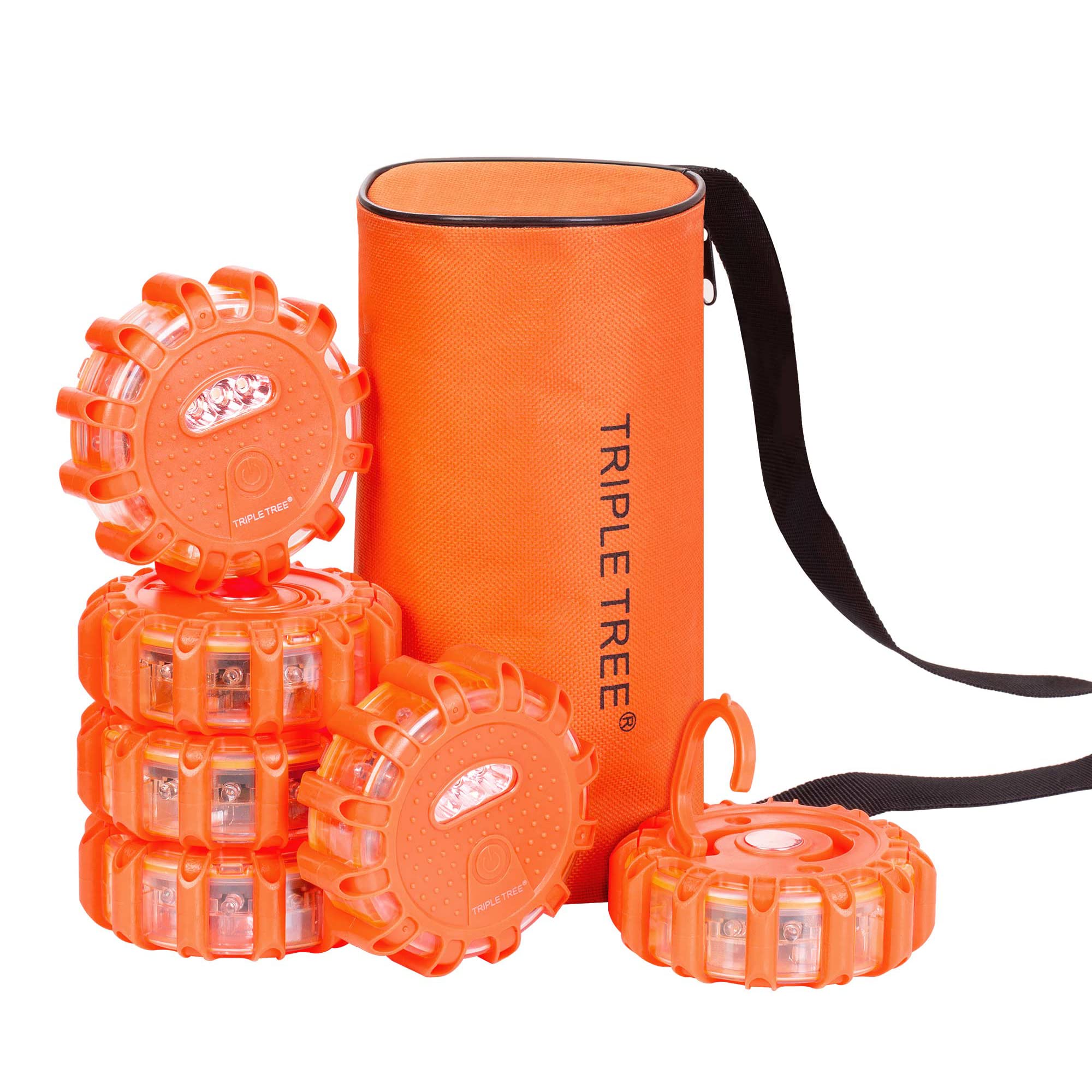 Emergency Road Flares with 360-Degree Visibility